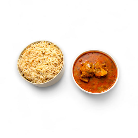 Bagara Rice with Mutton Dalcha