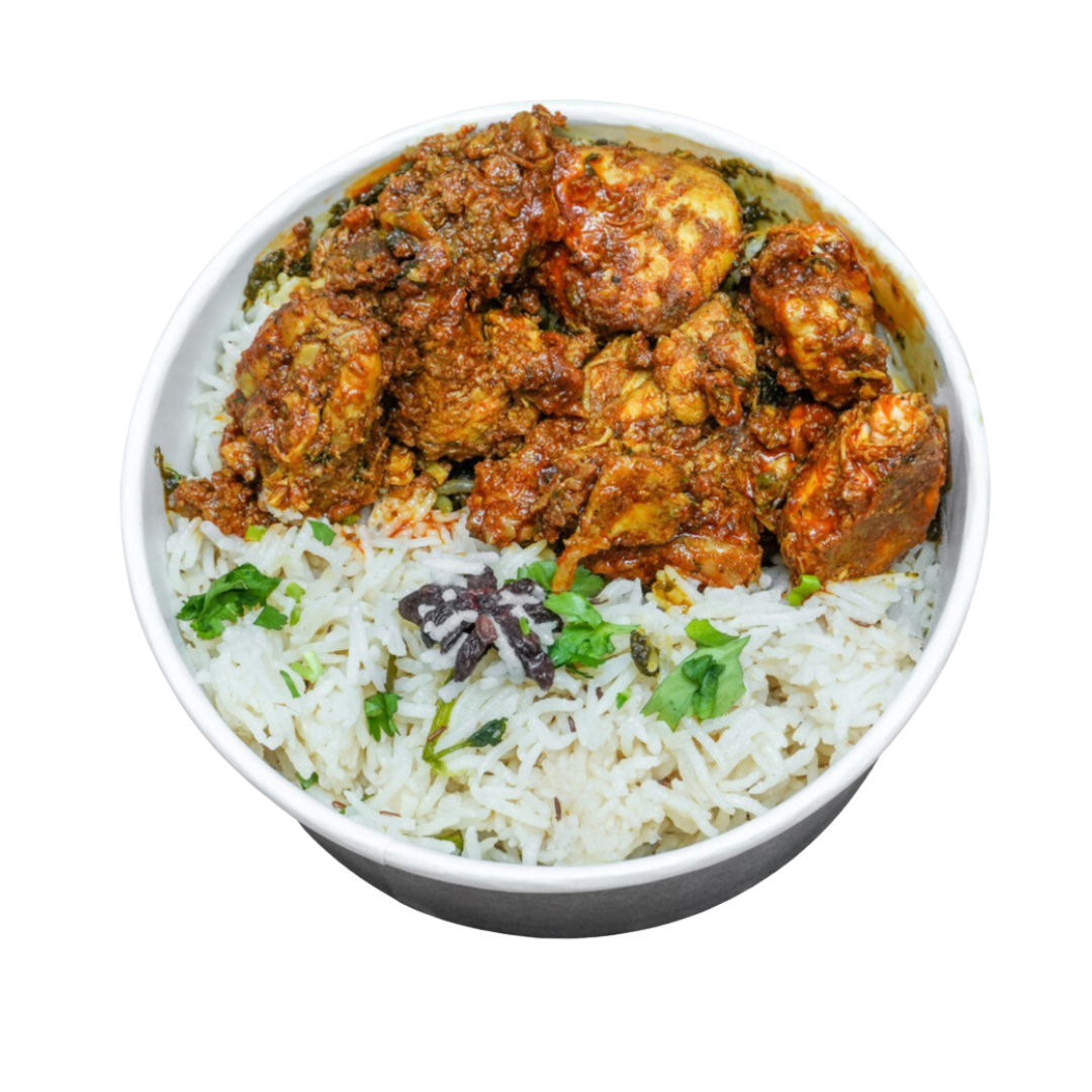 Bagara Rice with Telugu Chicken Curry